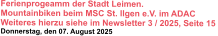 Ferienprogeamm der Stadt Leimen.  Mountainbiken beim MSC St. Ilgen e.V. im ADAC Weiteres hierzu siehe im Newsletter 3 / 2025, Seite 15  Donnerstag, den 07. August 2025